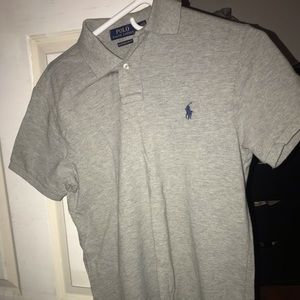 Gray polo shirt